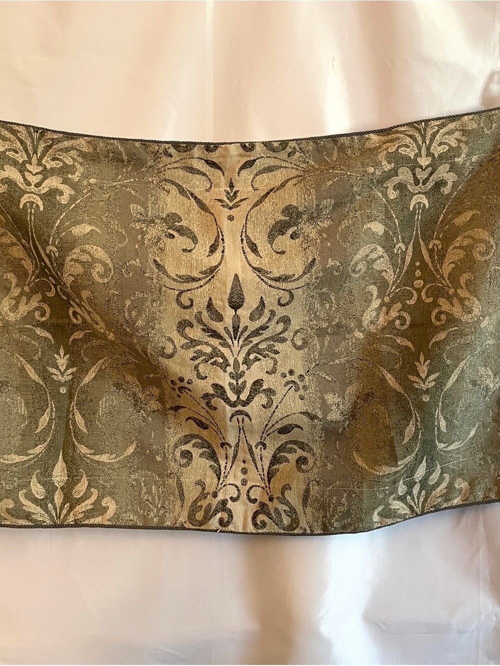 2 Hollander Damask King Pillowcase Olive Green Country Cottage